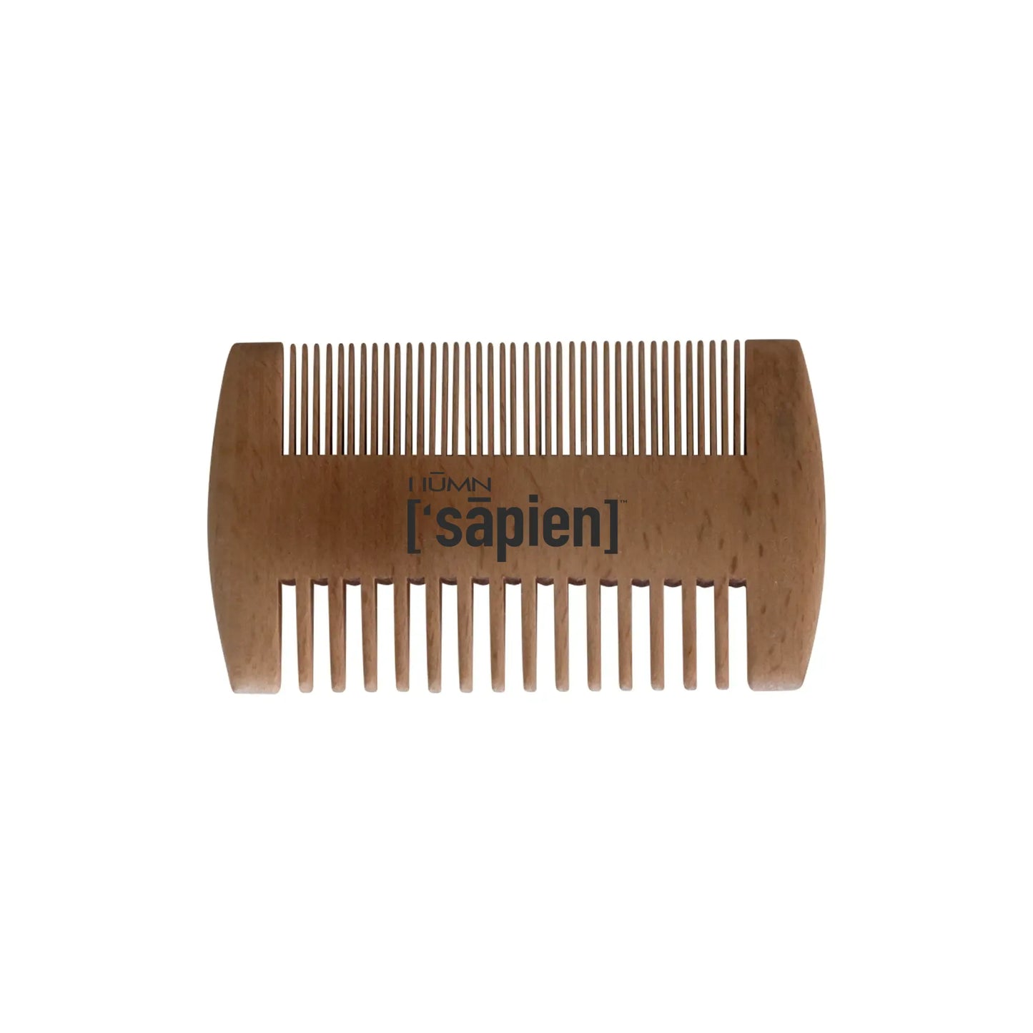 ['WHISPER] BAMBOO BEARD COMB: LIGHTWEIGHT SUSTAINABLE DUAL-SIDED STYLING & DETANGLING