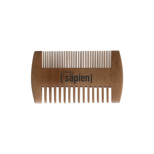 ['WHISPER] BAMBOO BEARD COMB: LIGHTWEIGHT SUSTAINABLE DUAL-SIDED STYLING & DETANGLING
