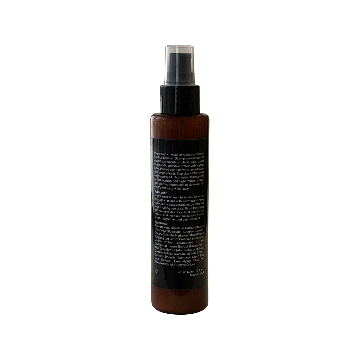 ['GREENIFY] KALE FACE CLEANSER: ALOE + GREEN TEA + SUPERFOOD-RICH ALL TYPES REJUVENATION, 50mL
